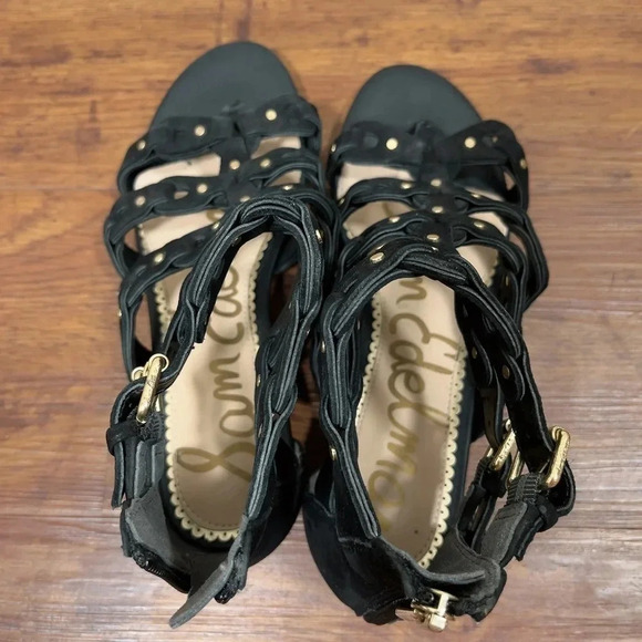 Sam Edelman Draper Cage Gladiator Black Sandals - Picture 14 of 14